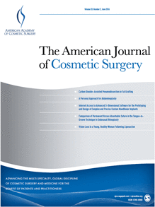 The American Journal of Cosmetic Surgery Cover