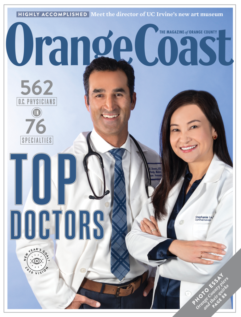 Orange Coast Magazine Top Doctors 2020 magazine cover Male and female doctors