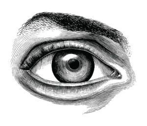 concept image of saggy eyelids