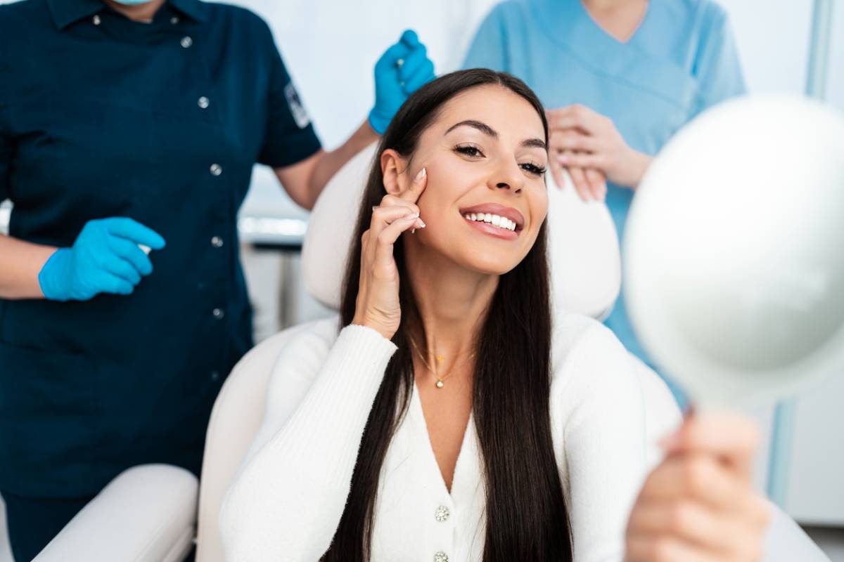 concept of woman checking botox timeline