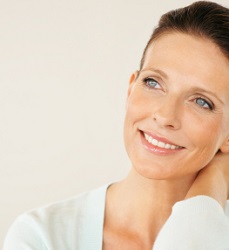 Profile of Woman staring to camera left