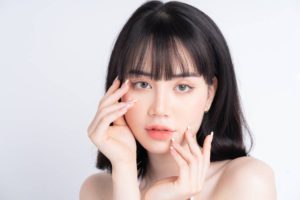 concept image of woman ready for consultation for asian eyelid surgery