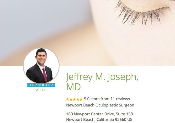 Jeffrey Joseph Profile Picture Realself Top Doctor Banner showing woman with closed eyes