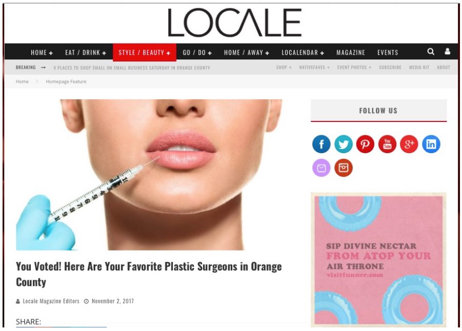 Locale Your Favorite Plastic Surgeons in Orange County